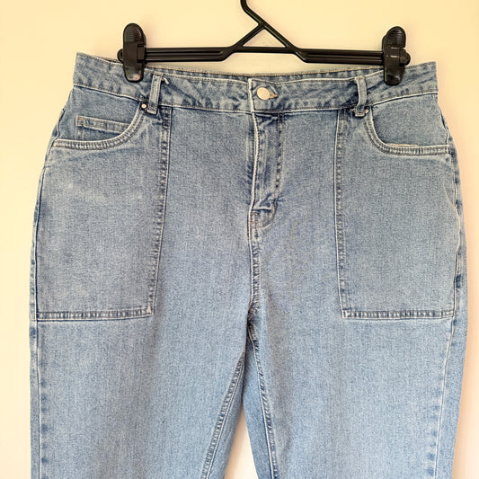 Emerge Denim Carpenter Style Jeans - Light Wash - Size 14