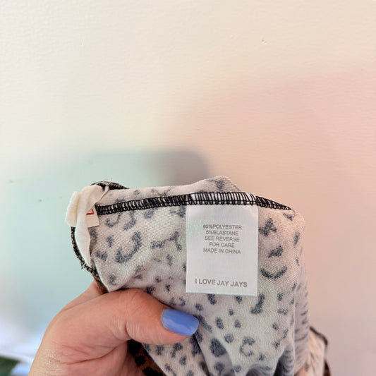 Jay Jays Size L Brown Animal Print Skinny Leggings