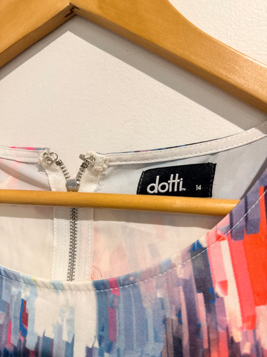 dotti Size 14 Abstract Shift Dress