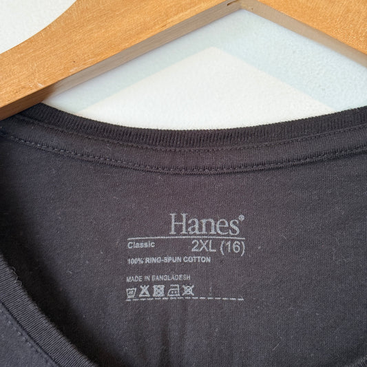 Hanes Size XXL WACTA Black T-Shirt