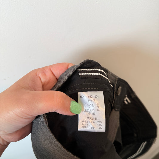 Brand Unknown Waist 68cm Straight-Leg Dress Pants – New Condition