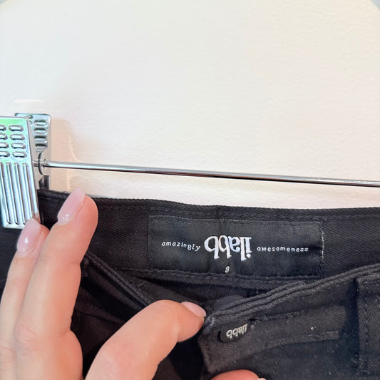 ilabb Size 8 Black Denim Shorts