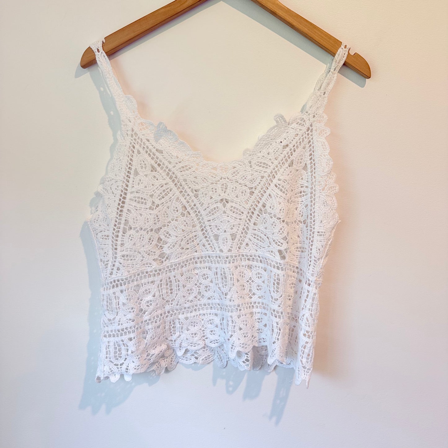 One Size White Crochet Top