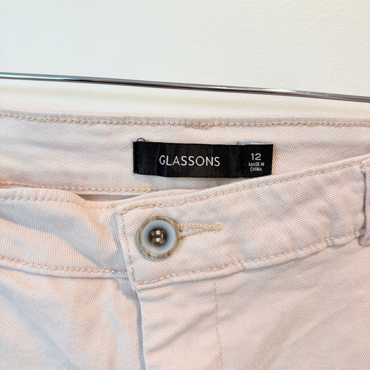 Glassons Size 12 Light Pink Denim Shorts