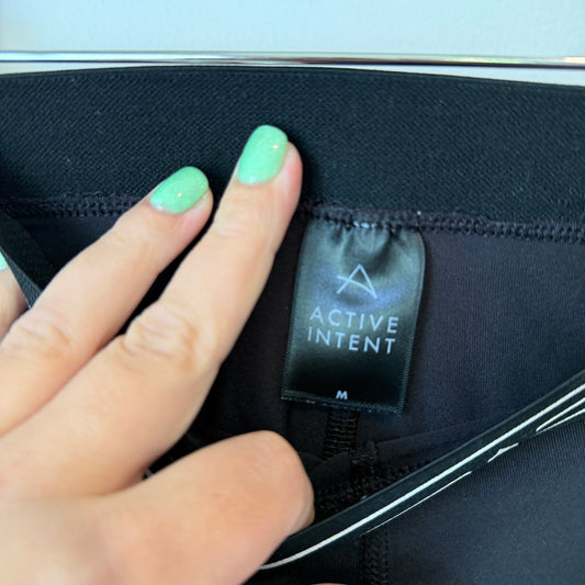 Active Intent Size M Black Athletic Shorts