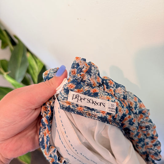 Paper Scissors Size 10 Pleated Floral Skirt