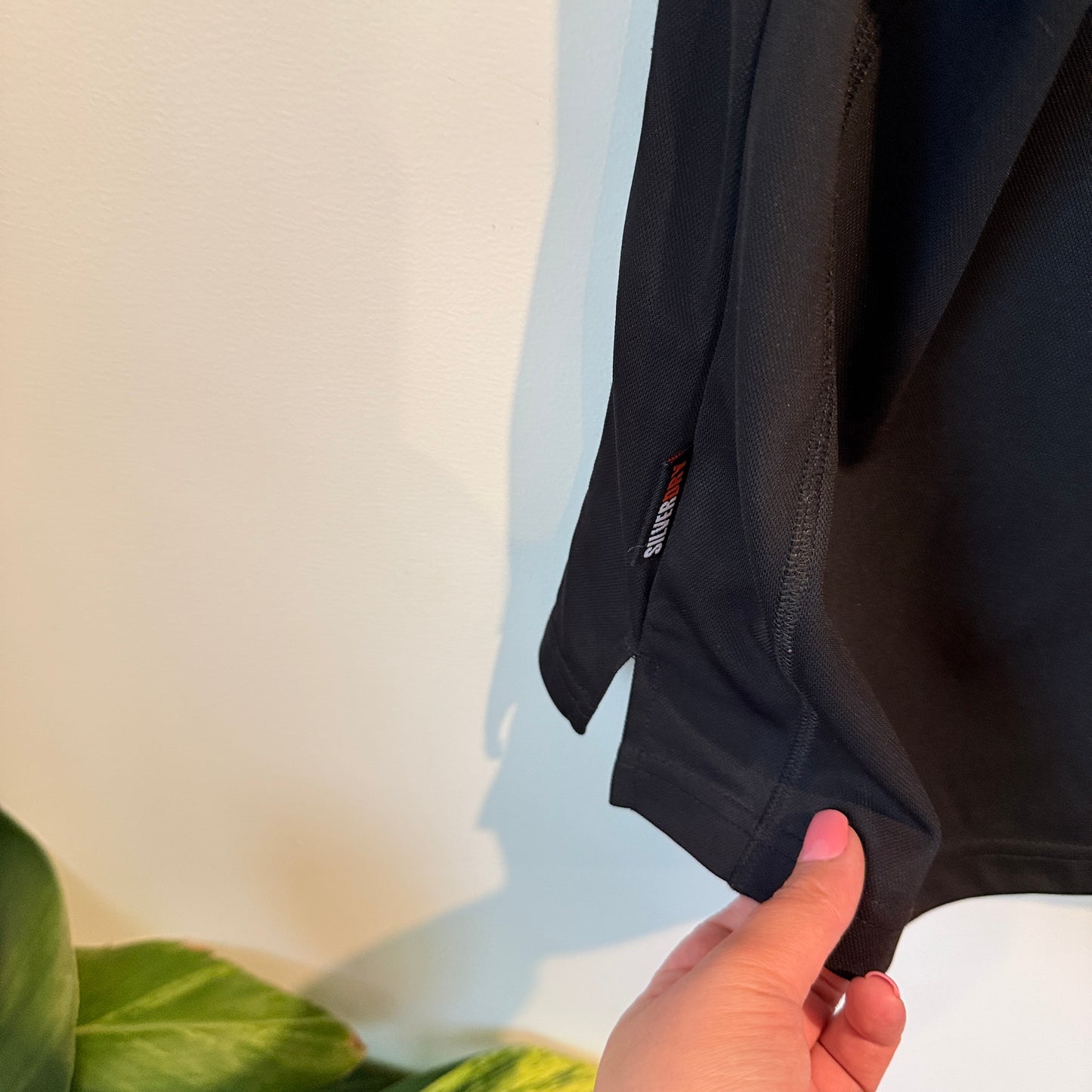 STONEY CREEK (NZ Made) Size 16 Black Short-Sleeved Polo Shirt