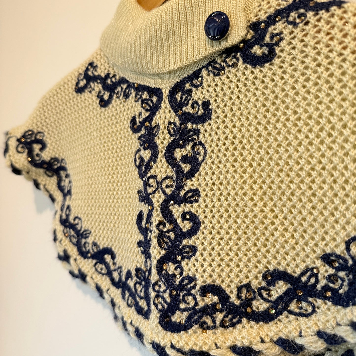 Ontario Toddler Knitted Turtleneck Cape Poncho