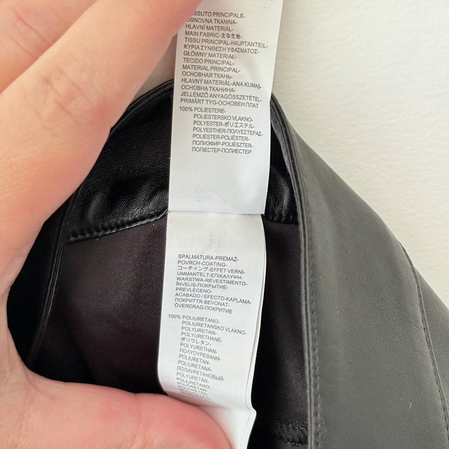 Calzedonia Size S Black High-Waisted Leather Look Pants