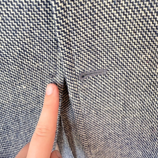 Bando Size U/Arm 49cm Gray Herringbone Blazer Jacket