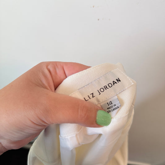 Liz Jordan Size 14 Pinstriped Midi Skirt