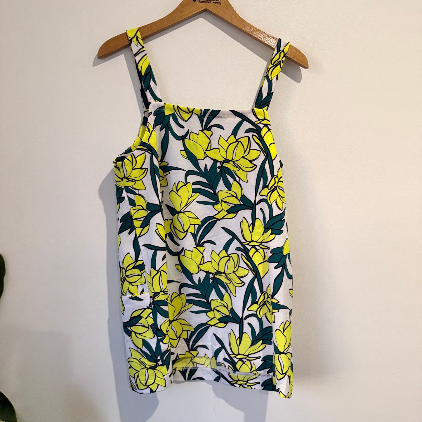 Urban Precinct Size 12 Yellow & Green Floral Sleeveless Tunic