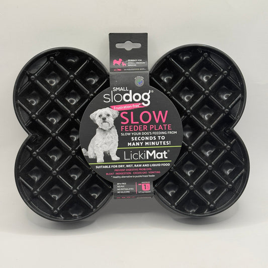 LickiMat SloDog Small Slow Feeder Plate - Black