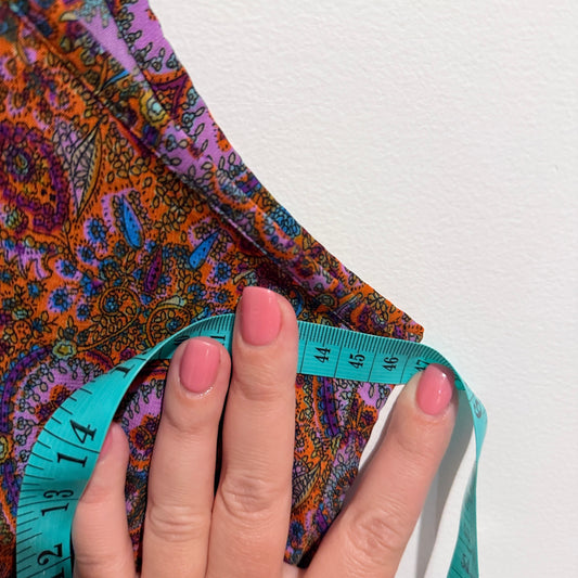 Unknown Brand U/Arm to U/Arm 46cm Multi-Colored Paisley Print Romper