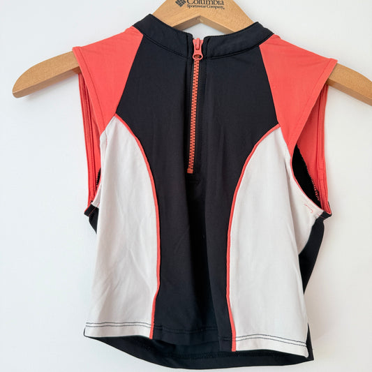 MRP Size XS Black White Red Athletic Top Half-Zip
