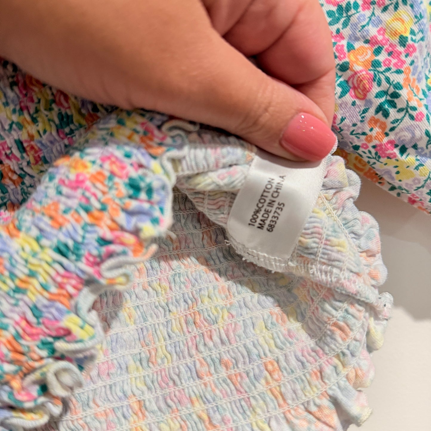 Switch Girls Size 10 Floral Cotton Crop Top