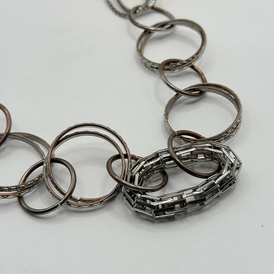 Mixed-Metal Ring Link Necklace