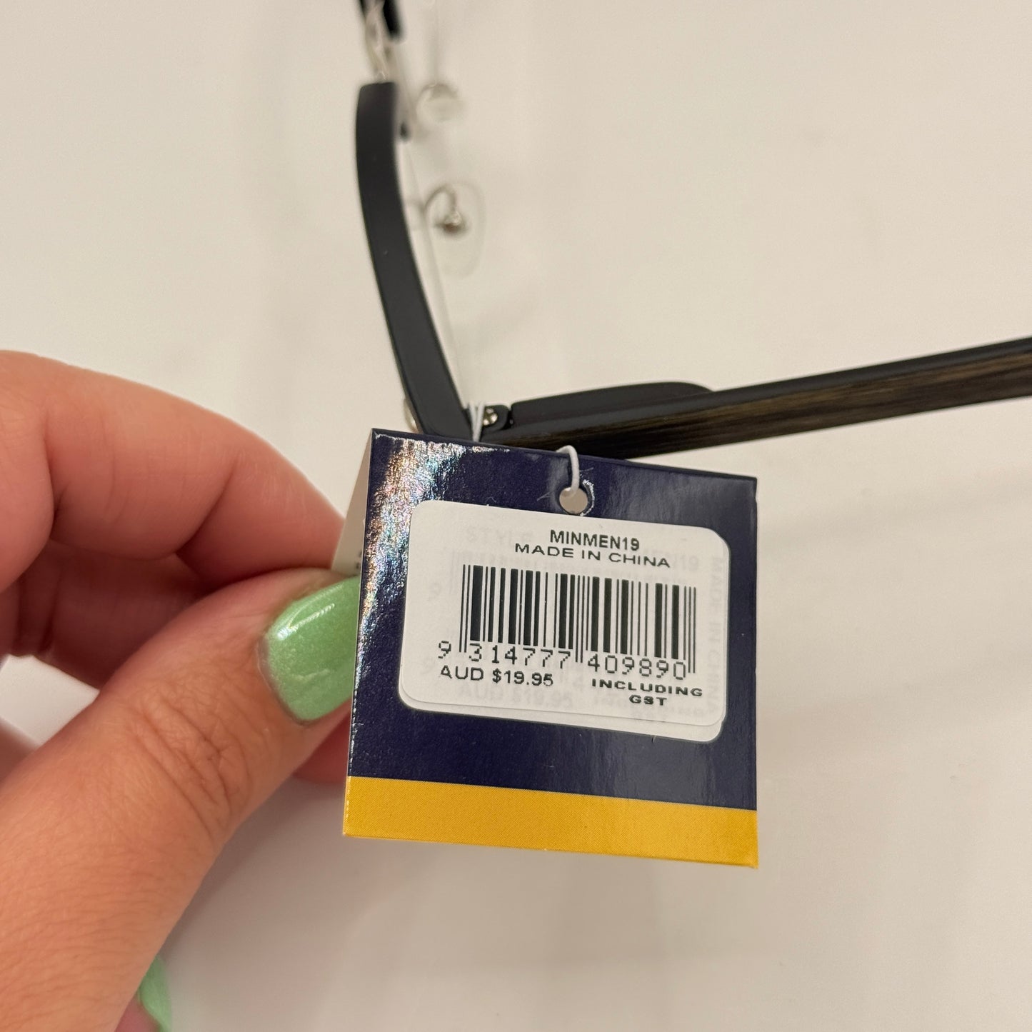 Insight Optics Reading Glasses +1.00 with Wood-Look Browline Frame