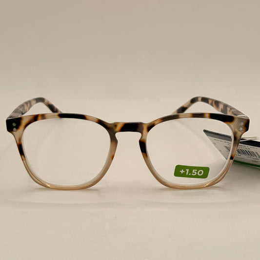 Insight Optics Reading Glasses +1.50 in Light Tortoiseshell Frame