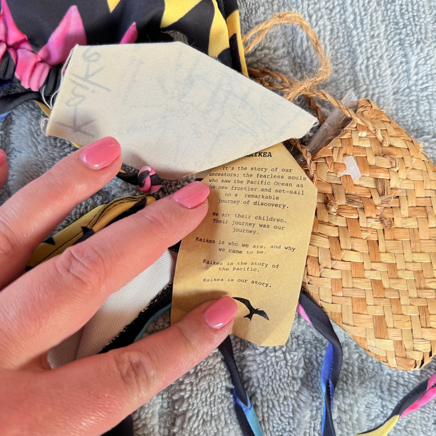 Kaikea Vibrant Chevron Print Bikini Set