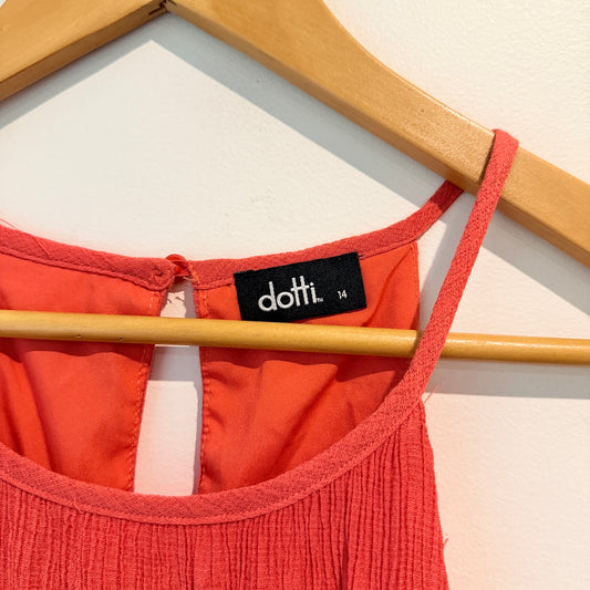 Dotti Textured Halter Mini Dress - Size 14