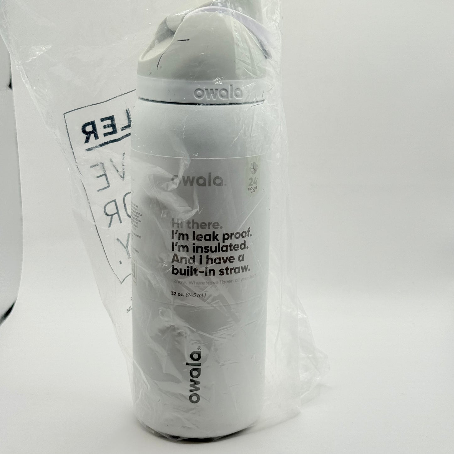 Owala Insulated Water Bottle White 32oz