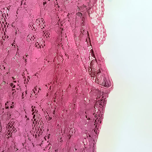 Whistle Maroon Lace Top (44cm Underarm)