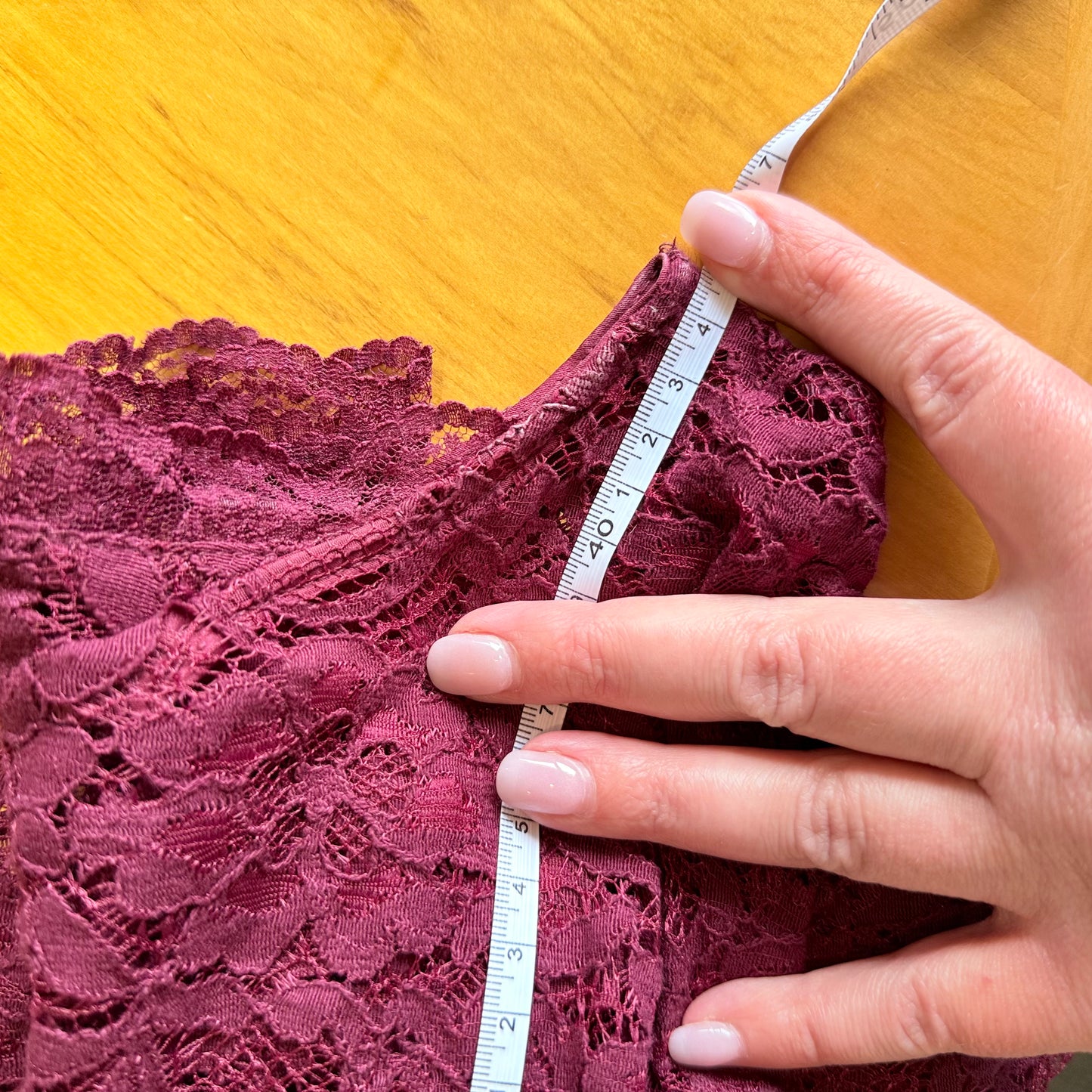 Whistle Maroon Lace Top (44cm Underarm)