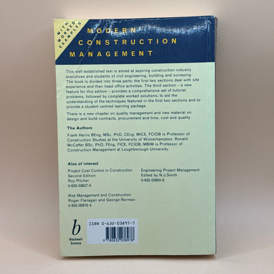 Modern Construction Management by Frank Harris and Ronald McCaffer