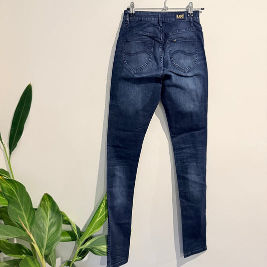 Lee High Rise Skinny Jeans Dark Wash - 8