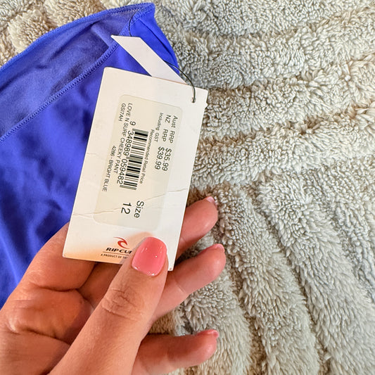 Rip Curl Size 10 Love N Surf Cheeky Bikini Pant in Bright Blue