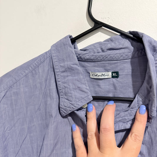ColorPlus Button-Up Shirt Light Blue - XL