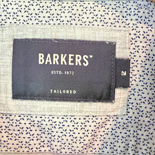 Barkers Size M Slim Fit Long-Sleeve Dress Shirt