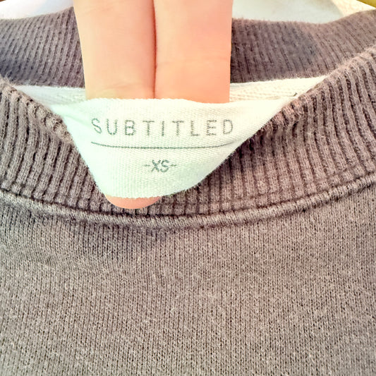 Subtitled Size XS Crewneck Sweatshirt