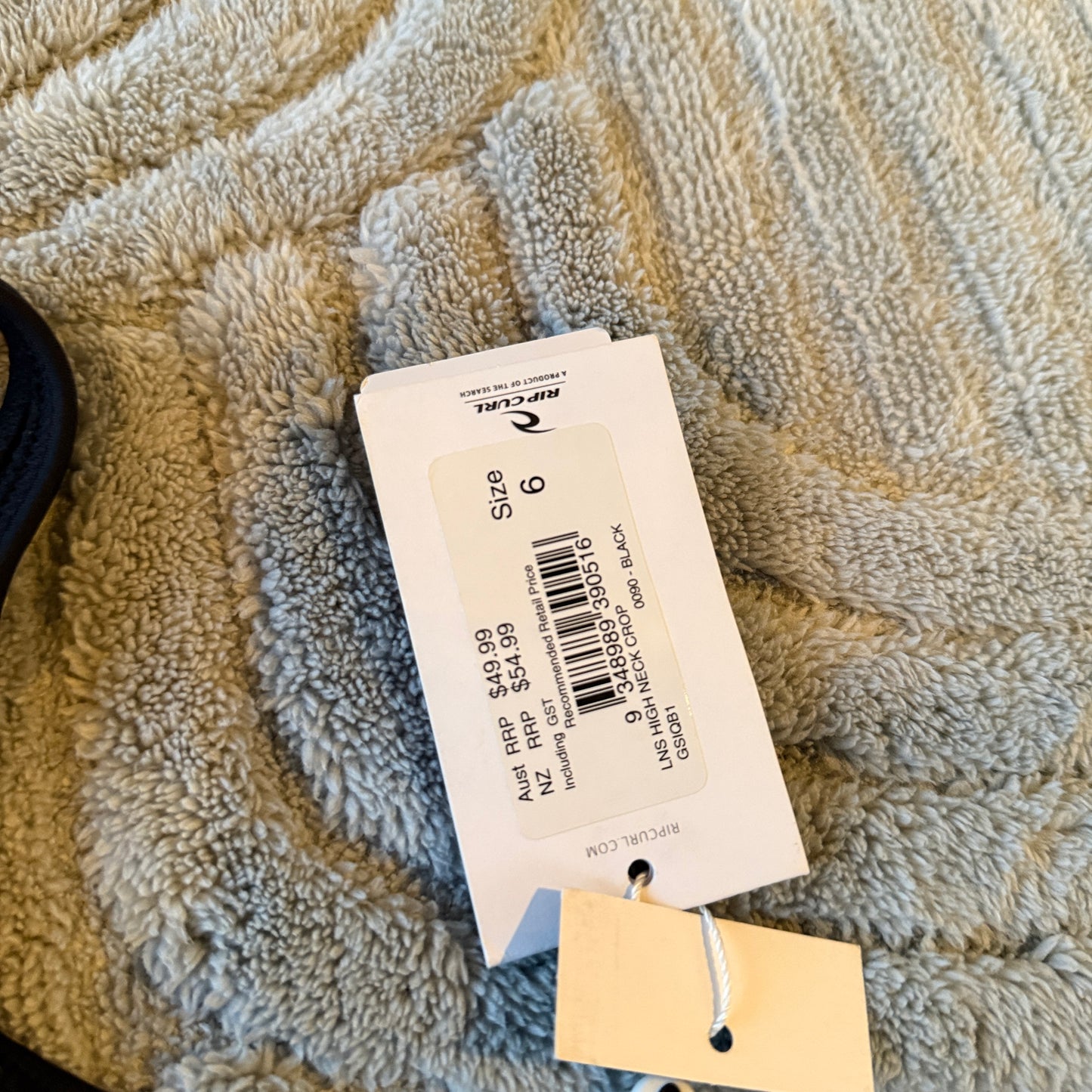 Rip Curl LNS High Neck Crop Bikini Top - Black