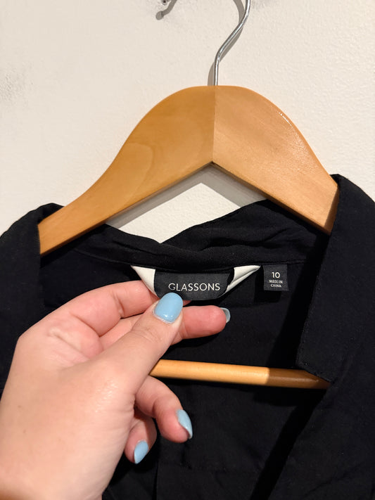 Glassons Size 10 Drape Front Top