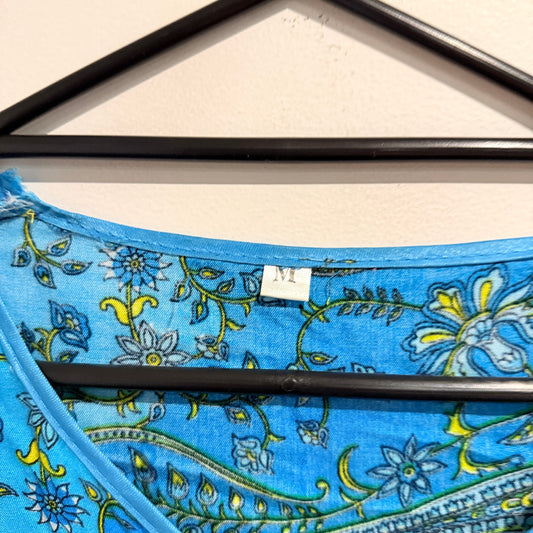 Paisley Print Tunic Blue - M