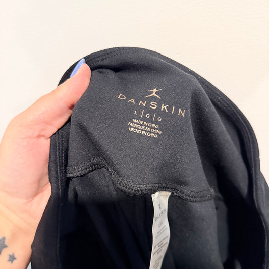 Danskin - Black High-Waisted Active Leggings with Pockets - Size L