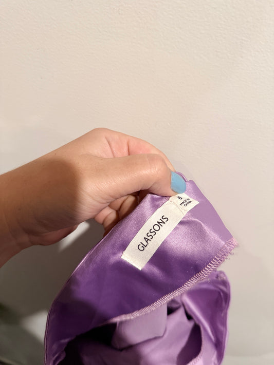 Glassons Size 6 Purple Mini Skirt