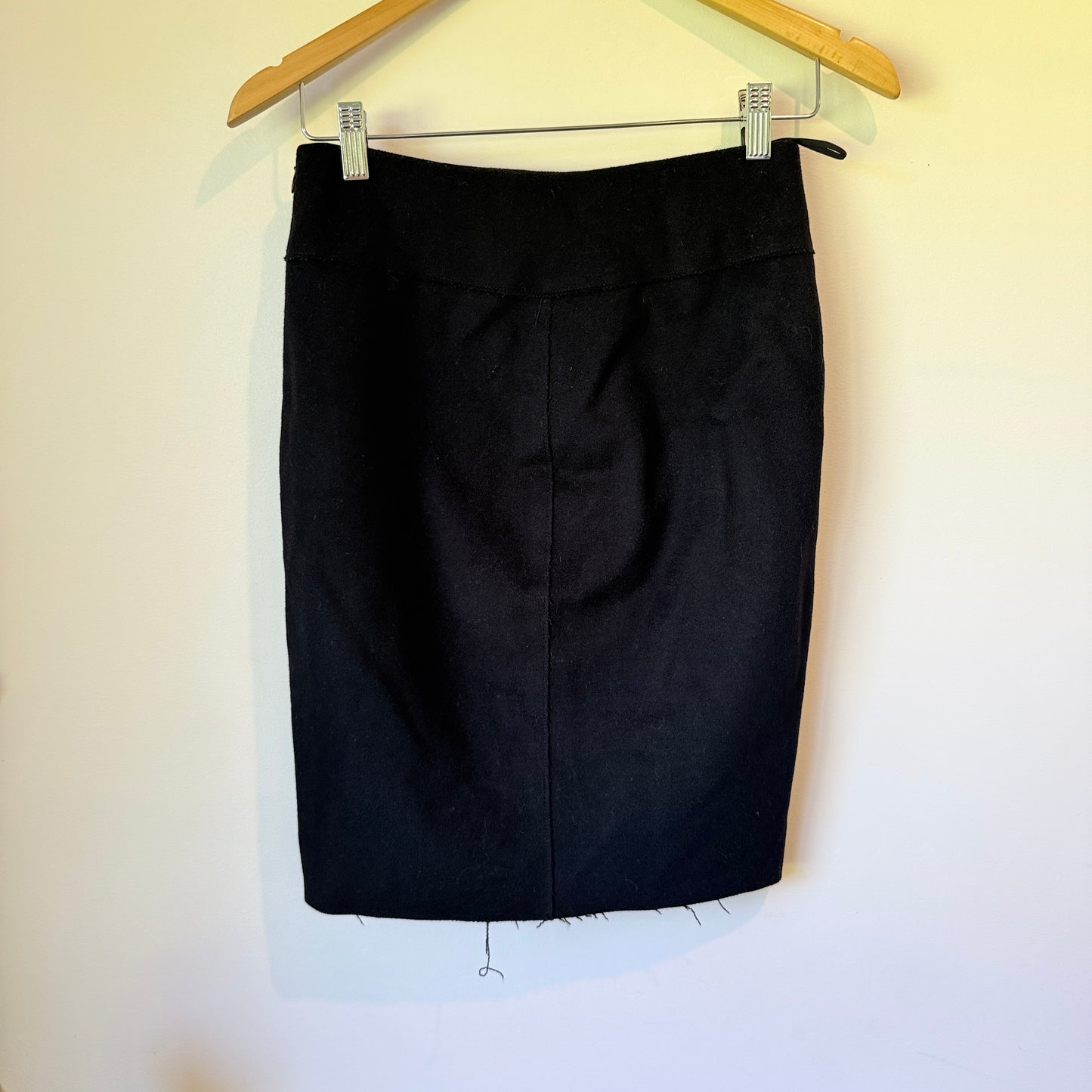 Acne Size 34 Black Wool Pencil Skirt