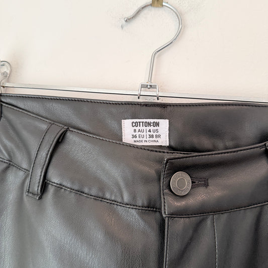 Cotton On Size 8 Faux Leather Shorts