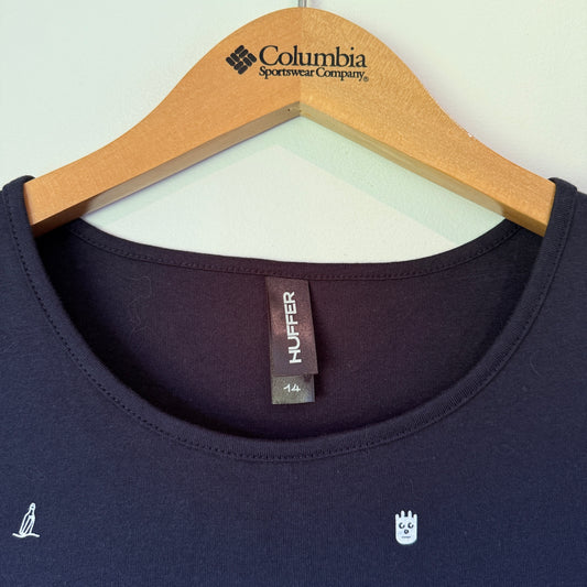 Huffer Castaway Amy Dress - Navy - Size 14