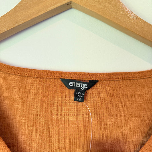 Emerge Amber Textured Top Size 20