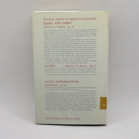 Latin and Greek: A History of the Influence of the Classics on English Life from 1600 to 1918 by R. M. Ogilvie