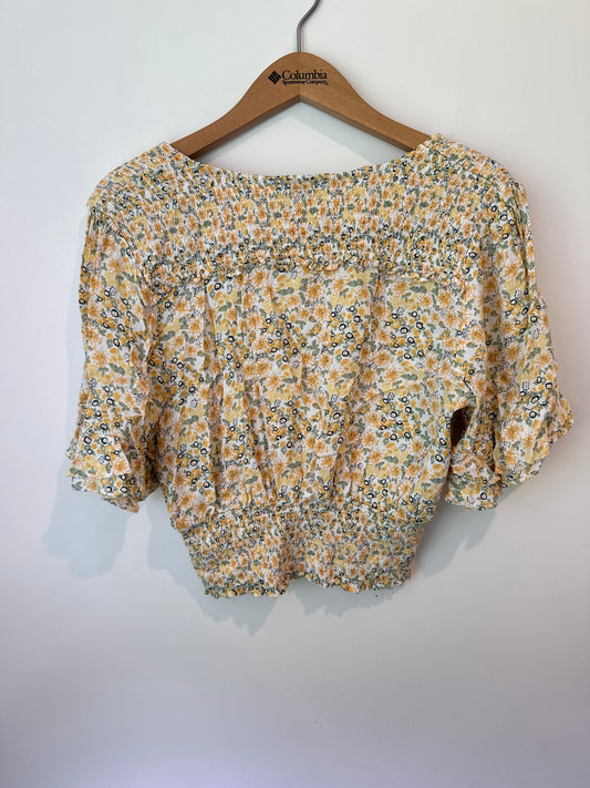 Dotti Size 10 Floral Cropped Top