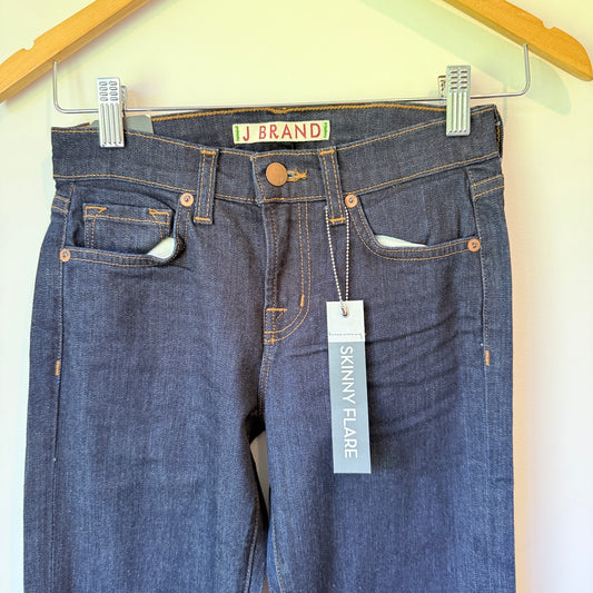 J Brand Martini Skinny Flare Jeans in Indigo - Size 24