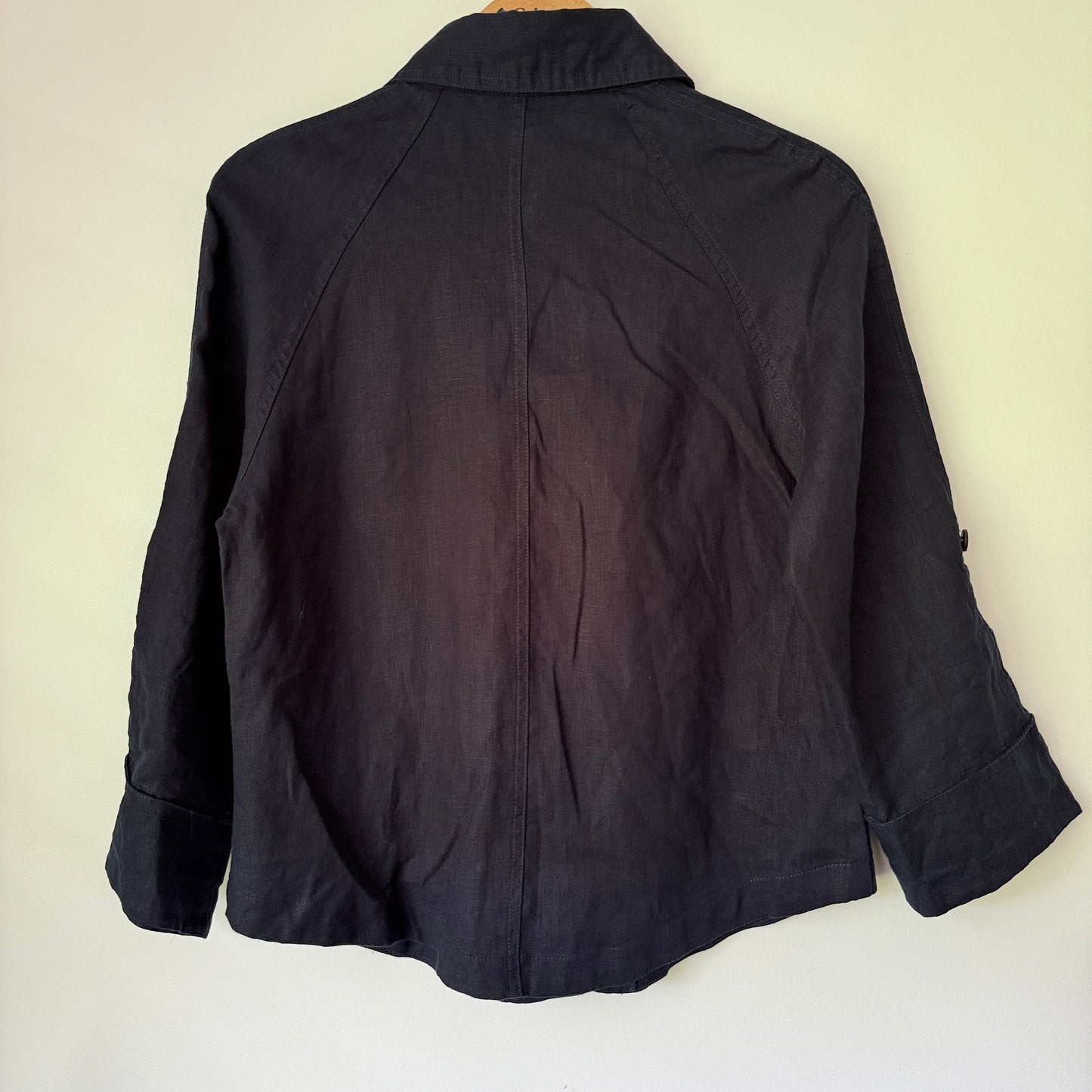 Black Pepper Size 8 100% Linen Jacket
