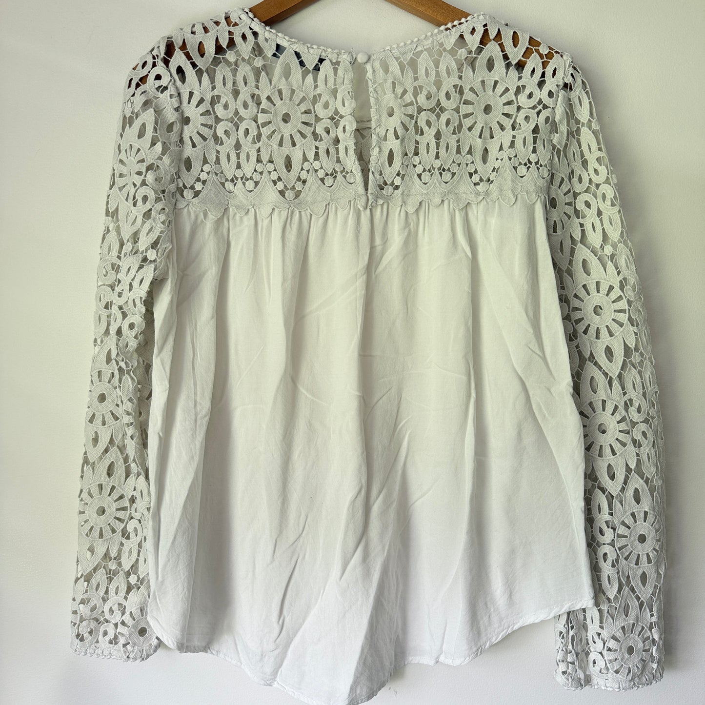 Just Jeans Size 10 Long-Sleeved Lace Blouse