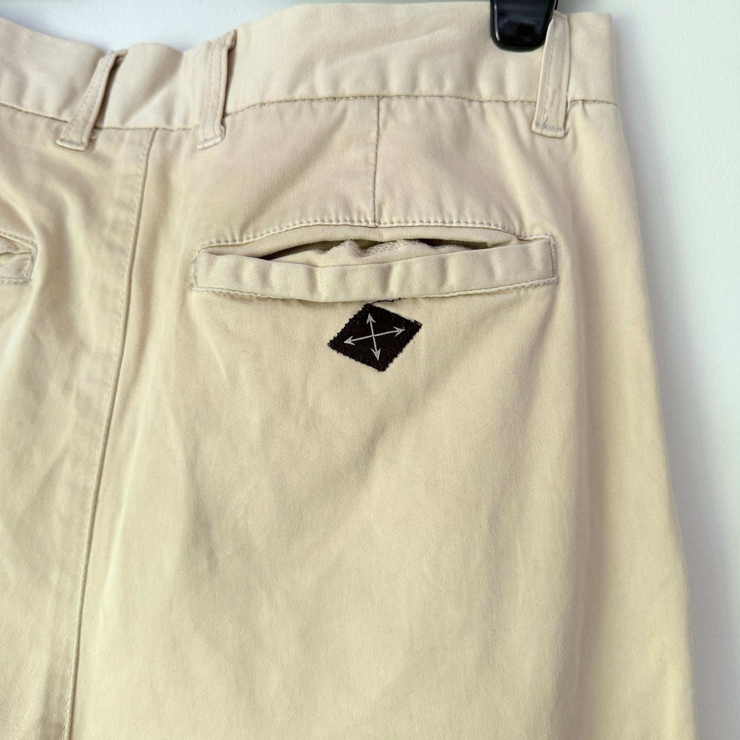 N.E.W.S. Size 28 Beige High-Waisted Tapered Trousers
