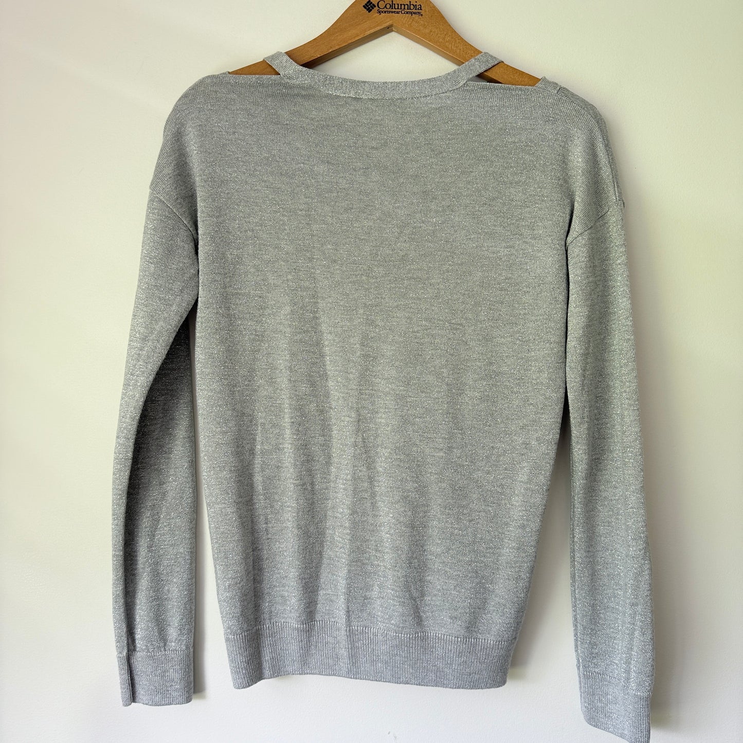 LCW Casual Knitwear Size S Gray V-Neck Sweater